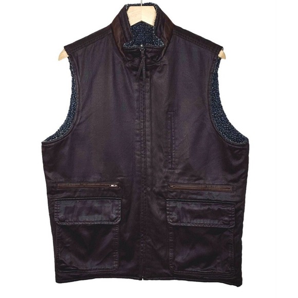 Madison Creek Outfitters Teton Reversible Waxed Twill Vest Mens Size Small $175 - Picture 1 of 13